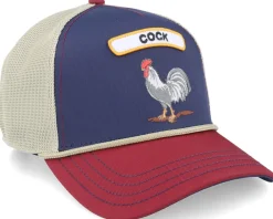 Trucker-Goorin Bros. Gb2 Rooster The Rocker Relaxed Navy/Burgundy A-Frame Trucker - Blue