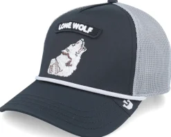 Trucker-Goorin Bros. Gb2 Wolf The Rocker Relaxed /Grey A-Frame Trucker - Black