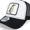 Trucker-Iconic Geometry Penguin Patch /Black Trucker - White