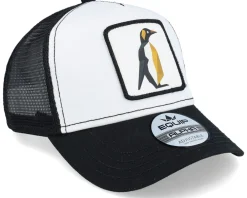 Trucker-Iconic Geometry Penguin Patch /Black Trucker - White