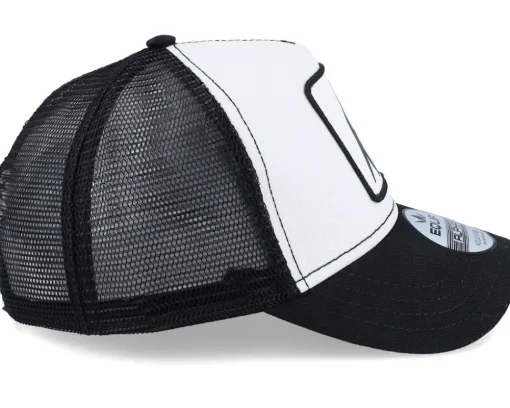 Trucker-Iconic Geometry Penguin Patch /Black Trucker - White