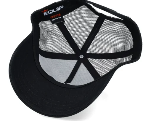 Trucker-Iconic Geometry Penguin Patch /Black Trucker - White