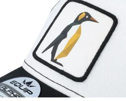 Trucker-Iconic Geometry Penguin Patch /Black Trucker - White