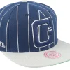 Clearance Mitchell & Ness Georgetown Hoyas Team Pin Navy Snapback - Blue