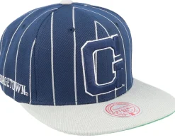 Clearance Mitchell & Ness Georgetown Hoyas Team Pin Navy Snapback - Blue