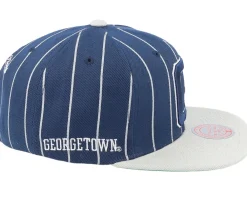 Clearance Mitchell & Ness Georgetown Hoyas Team Pin Navy Snapback - Blue