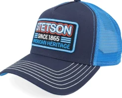 Trucker-Stetson Glow In The Dark Blue A-Frame Trucker -