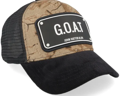 Trucker-John Hatter & Co Goat Camo/Black A-Frame Trucker -