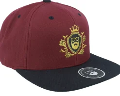 Best Bearded Man Golden Crest Maroon/Black/Gold Snapback -