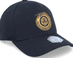Adjustable-Critiql Hit Golden D20 Wurm Patch Black 110 Adjustable