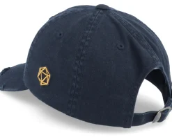 Dad Cap-Critiql Hit Golden D20 Wurm Patch Black Destroyed Dad Cap