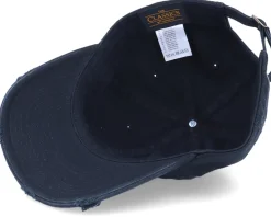 Dad Cap-Critiql Hit Golden D20 Wurm Patch Black Destroyed Dad Cap