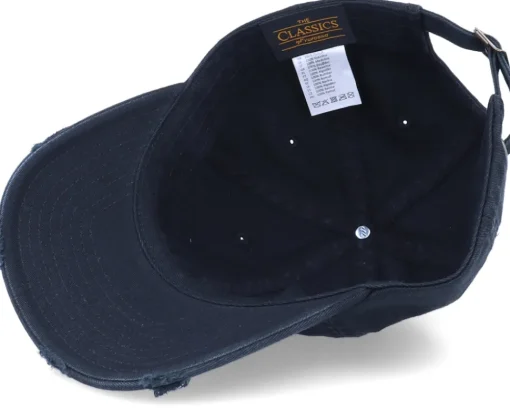 Dad Cap-Critiql Hit Golden D20 Wurm Patch Black Destroyed Dad Cap