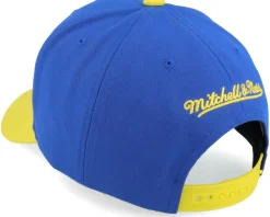Outlet Mitchell & Ness Golden State Warriors Boom Text Pro Blue/Yellow Adjustable -
