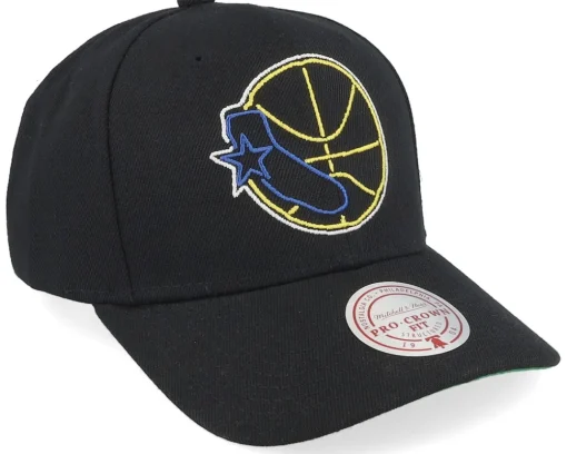 Outlet Mitchell & Ness Golden State Warriors Neon Logo Pro Adjustable - Black