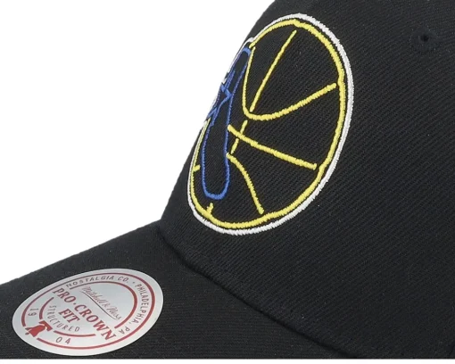 Outlet Mitchell & Ness Golden State Warriors Neon Logo Pro Adjustable - Black