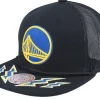 Trucker-Mitchell & Ness Golden State Warriors Recharge Black Trucker -
