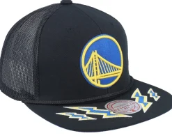 Trucker-Mitchell & Ness Golden State Warriors Recharge Black Trucker -