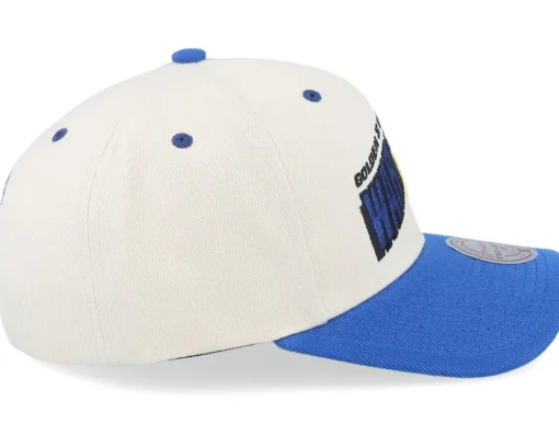 Adjustable-Mitchell & Ness Golden State Warriors Retro Type Pro Off /Blue Adjustable - White