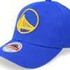 New Mitchell & Ness Golden State Warriors Team Ground 2.0 Stretch Blue Adjustable -