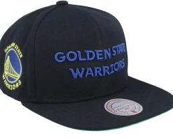 Snapback-Mitchell & Ness Golden State Warriors Triple Play Snapback - Black