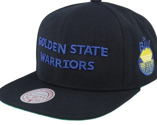 Snapback-Mitchell & Ness Golden State Warriors Triple Play Snapback - Black