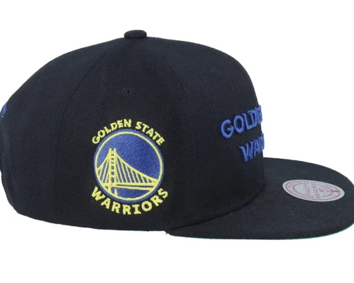 Snapback-Mitchell & Ness Golden State Warriors Triple Play Snapback - Black