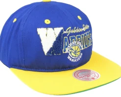 Snapback-Mitchell & Ness Golden State Warriors Varsity Letter /Yellow Snapback - Blue