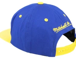 Snapback-Mitchell & Ness Golden State Warriors Varsity Letter /Yellow Snapback - Blue