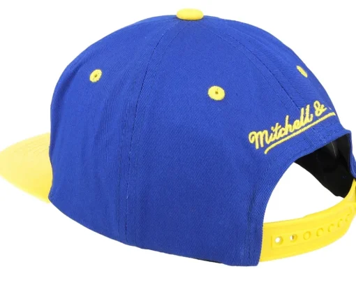 Snapback-Mitchell & Ness Golden State Warriors Varsity Letter /Yellow Snapback - Blue