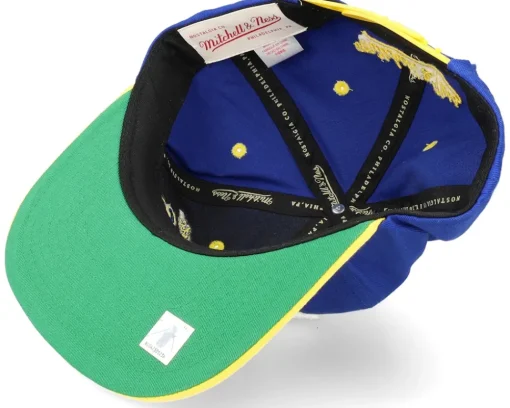 Snapback-Mitchell & Ness Golden State Warriors Varsity Letter /Yellow Snapback - Blue