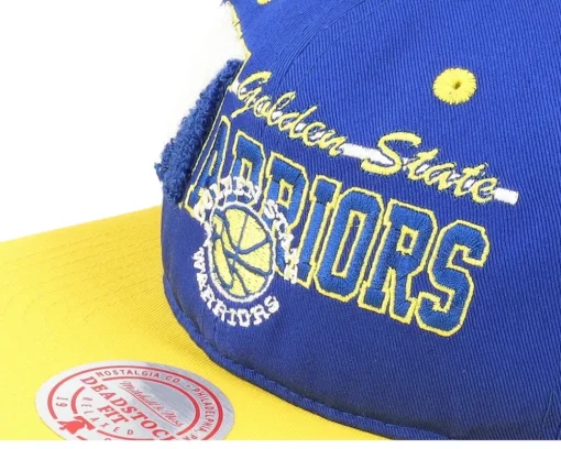 Snapback-Mitchell & Ness Golden State Warriors Varsity Letter /Yellow Snapback - Blue