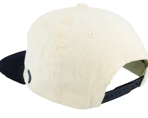 Hot Pins & Stripes Golf Addict Cord Ivory/Black 5-panel Snapback -