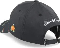 Adjustable-SQRTN Gone Fishing Hooked Cap Black Adjustable -