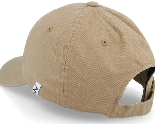 Fashion Wei Good Vibes Washed Cotton Khaki Mom Cap -