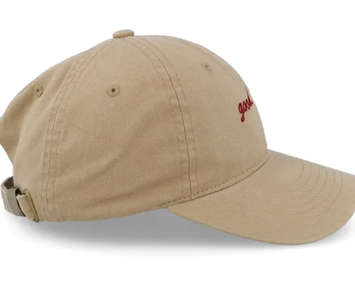 Fashion Wei Good Vibes Washed Cotton Khaki Mom Cap -