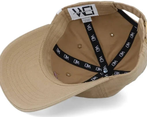Fashion Wei Good Vibes Washed Cotton Khaki Mom Cap -