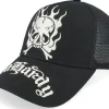 Trucker-Ed Hardy Gothic Skull In Flames Black/Black A-Frame Trucker -