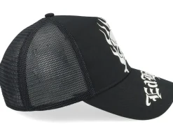 Trucker-Ed Hardy Gothic Skull In Flames Black/Black A-Frame Trucker -