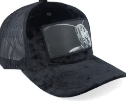 Velvet Caps-Calza Pennello Grasshopper Big Patch Black Velvet Trucker -