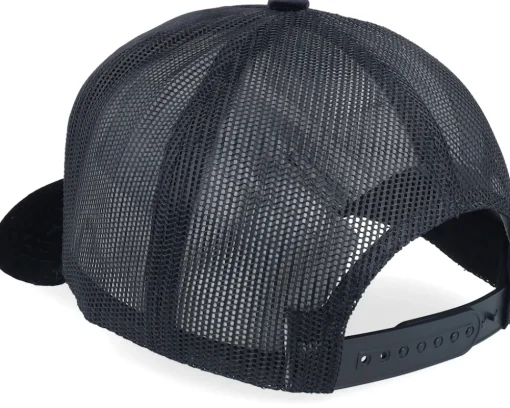 Velvet Caps-Calza Pennello Grasshopper Big Patch Black Velvet Trucker -