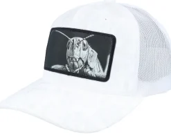 Velvet Caps-Calza Pennello Grasshopper Big Patch Velvet Trucker - White