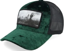 Velvet Caps-Scenes Graveyard Velvet Green/Black Trucker -