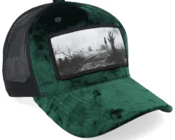 Velvet Caps-Scenes Graveyard Velvet Green/Black Trucker -