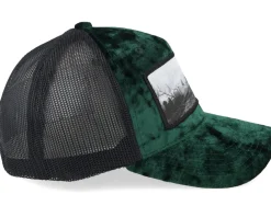 Velvet Caps-Scenes Graveyard Velvet Green/Black Trucker -