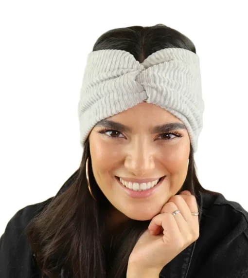 Best Get Fabulous Grey Cord Knitted Headband -