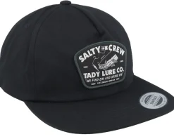 Best Salty Crew Grind Em Unconstructed Black Snapback -