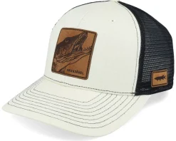 Trucker-Skillfish Grisjävel Laser Ivory/Black Contrast Stitch -