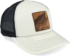 Trucker-Skillfish Grisjävel Laser Ivory/Black Contrast Stitch -