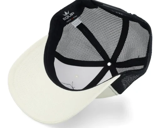 Trucker-Skillfish Grisjävel Laser Ivory/Black Contrast Stitch -